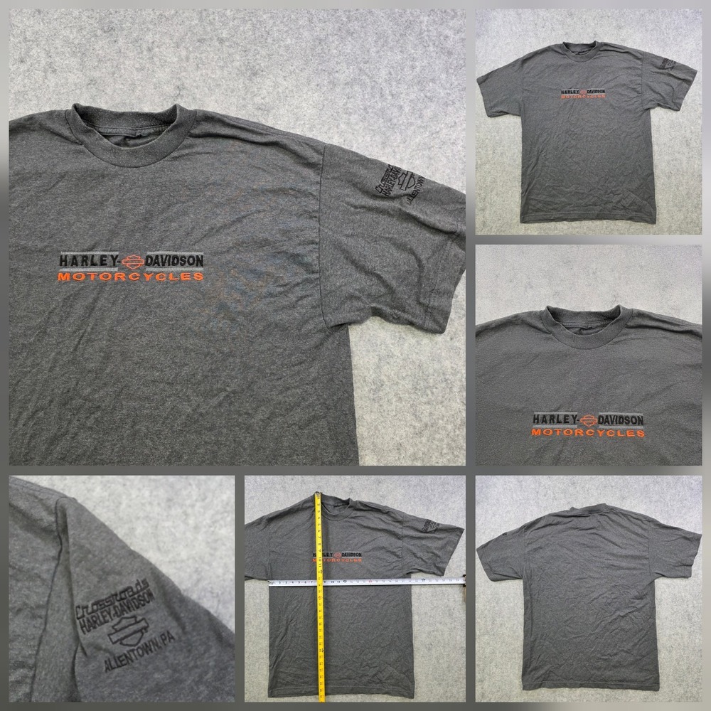 Harley Davidson Motorcycles T Shirt Mens XL? Gray Crossroads Allentown PA Tee